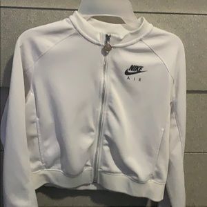 White Nike cropped jacket
